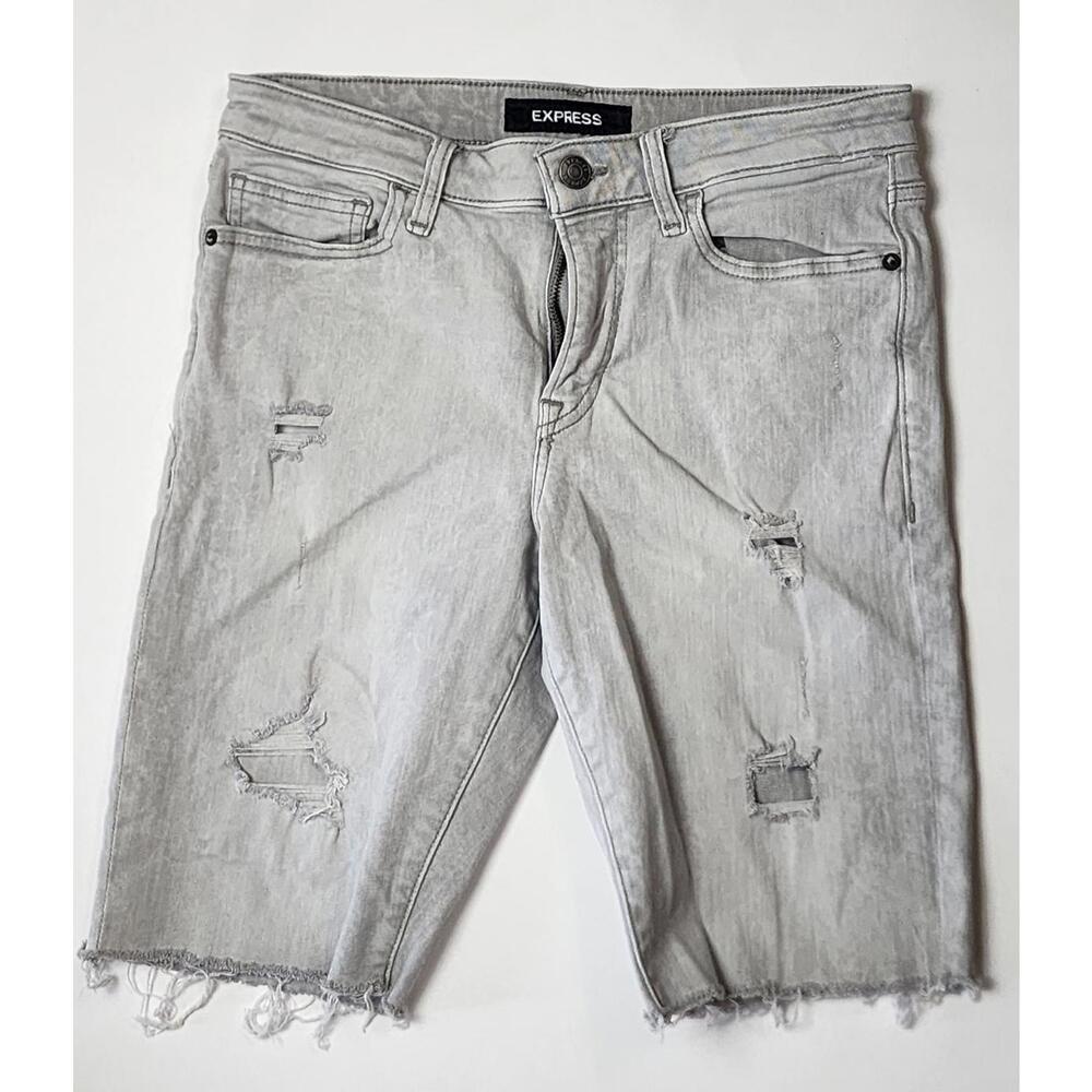 Express Distressed Denim Shorts 28